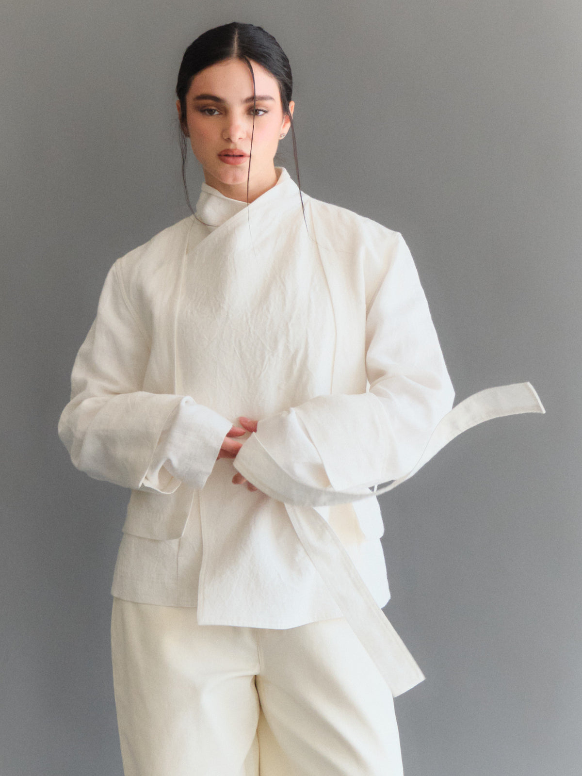linen trench